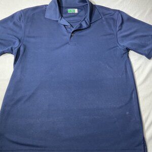 Ben Hogan Performance Polo Shirt Navy Blue Size L Stretch Golf Shirt